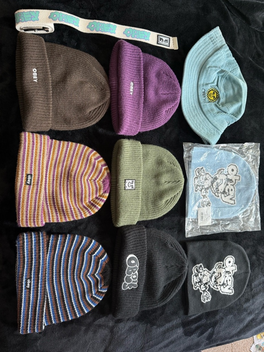Obey Beanie Bundle Winter Streetwear Y2K Skate Hat Lot